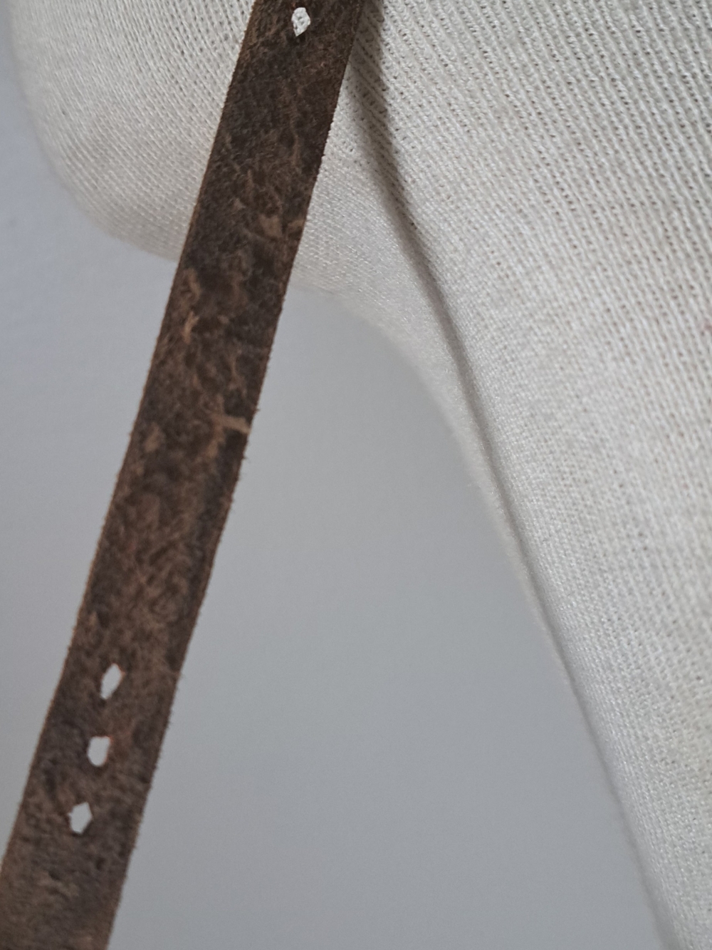 VTG Sisal leather crossbody bucket bag hand tooled Handbag rustic Bohemian Artsy - Picture 10 of 16